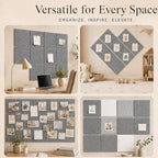 Large Cork Boards for Walls – 48" x 36" Self Adhesive Felt Wall Tiles - Image 6