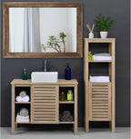 AAZZKANG Rustic Wood Mirror Rectangle Decorative Wall Mirrors - Image 7