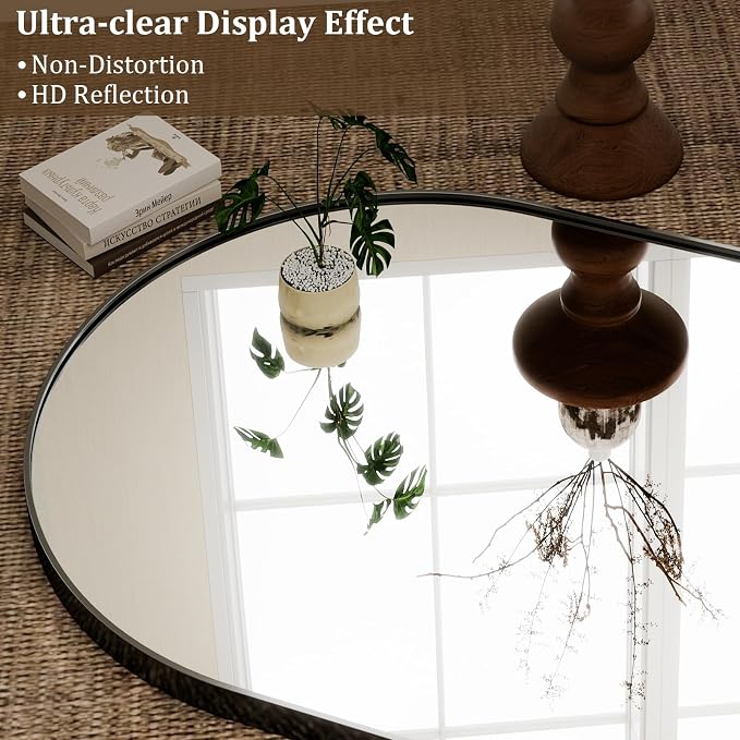 GLSLAND 72"x44" Arched Full Length Mirror – Oversized Full Body Floor Mirror - Image 3