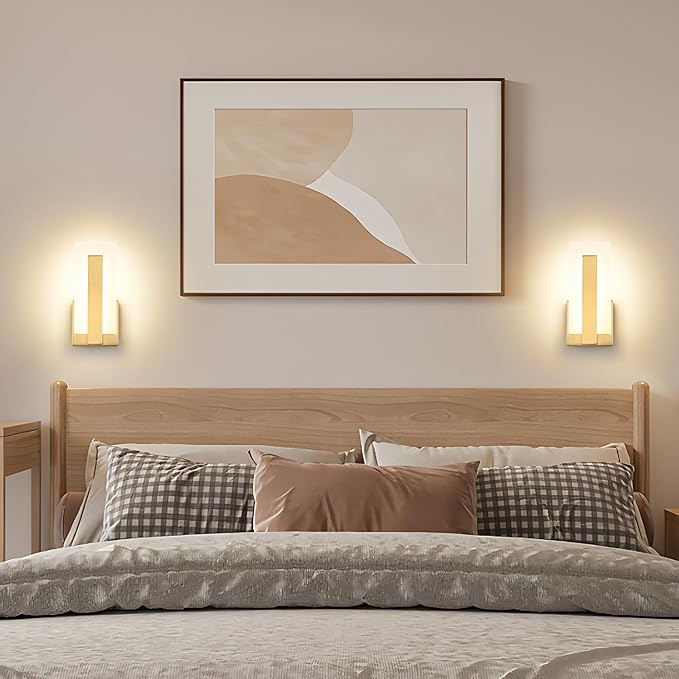 Joosenhouse Modern LED Wall Sconce Set of 2, Dimmable Hardwired Bathroom Vanity - Image 7