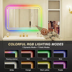 24x36 Inch Gold Framed LED Bathroom Mirror - Image 3