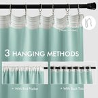 MIULEE Aqua Back Tab Blackout Curtains 90 Inches Long 2 Panels Set - Image 3