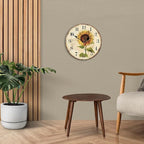 VIKMARI Art Decorative Arabic Numeral Wooden Wall Clock Battery Operated Quartz - Image 4