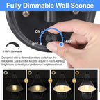 TRLIFE Plug in Wall Sconces, Dimmable Wall Sconce Swing Arm Wall Lights Plug in - Image 2