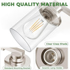 DORESshop 4-Light Vanity Light Fixtures, Nickel Bathroom Light Fixtures Over - Image 4
