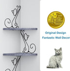 Alsonerbay Wall Mount Corner Shelves 4 Tier Floating Corner Storage Wood - Image 5