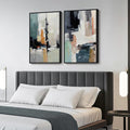 Framed Colorful Abstract Wall Art by Cuspin