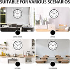 HZDHCLH Wall Clock Black, Silent Wall Clocks Battery Operated 8 Inch Modern Non - Image 4