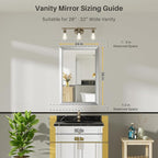 24x36 Inch Brushed Silver Bathroom Mirror - Image 2