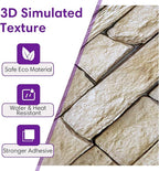 3D Peel and Stick Faux Stone Wall Panels 11.8" x 11.8" 10-Pack, Stone-Look Wall - Image 3