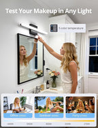 Combuh Black Plug in Vanity Light Bar Corded - Image 4