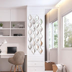 Qunclay Teardrop Mirror Wall Art Decorative Mirror Wall Decor Long Narrow Art - Image 7