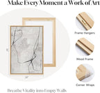 Large Framed Neutral Line Abstract Wall Art Set of 2 - Image 6