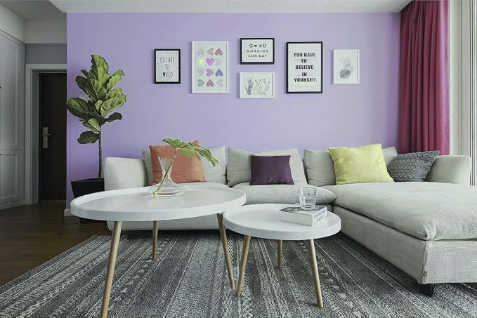 197"x17.7" Purple Peel and Stick Wallpaper Solid Color Wall Paper Contact Paper - Image 5