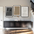 Large Framed Boho Neutral Abstract Wall Art - Image 3