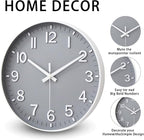 HZDHCLH Wall Clocks Battery Operated, Wall Clock Gray, 8 inch Wall Clock Silent - Image 3