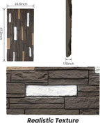 OUZUGIE 4 PCS Faux Stone Wall Panel 47.2’’ x 23.6’’ Interior Exterior Wall - Image 3