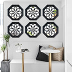 ZOLAPI 2-Piece Octagon Wall-Mounted Mirrors, Vintage Farmhouse Mirror - Image 6