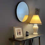 Oruii Black Circle Mirror, 18 inch Round Mirror Metal Frame, Living Room - Image 5