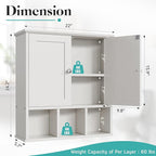 Bathroom Wall Cabinet, Bathroom Cabinet Wall Mount - Image 3