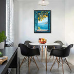 Black Framed Canvas Wall Art Posters Mediterranean Window View Coastal Lemon - Image 6