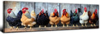 Large Farm Chicken Wall Art Rooster Kitchen Wall Decor Rustic Farmhouse Coop by AREBOLOLLC