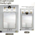 Crystal Bathroom Light Fixtures, Bathroom Lighting Fixtures Over Mirror - Image 5