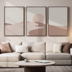 Large Framed Neutral Earth Tone Desert Wall Art by Cuspin