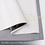 Yakamok 100% Blackout Curtain Panels 84 inches Cold and Light Blocking Drapes - Image 3