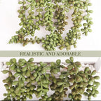 Floweroyal Artificial Succulents Hanging Plants 12.2'' Fake String of Pearls in - Image 3