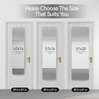 SCWF-GZ 57x16 Door Hanging Full Length Mirror, Floor Stand Wall Mounted Metal - Image 9