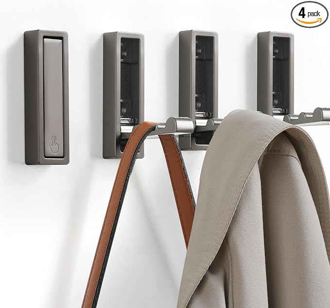 Folding Wall Hook, Heavy Duty Zinc Alloy No Rust Fold Up Hooks by VOSEPO