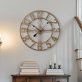 Cuspin 24 Inch Wall Clock Bronze, Large Rustic Decorative Metal Wall Clock by Cuspin