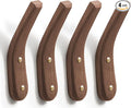 COCOYA 4Pack Wood Hooks Wall Mounted, Minimalist Easy Install Natural Real by COCOYA
