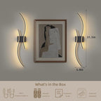 Battery Operated Wall Sconces Set of 2, Dimmable Modern LED Rechargeable Wall - Image 6