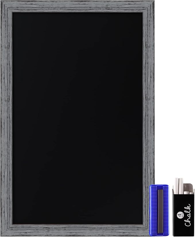 HBCY Creations Rustic Grey Wooden Magnetic Wall Chalkboard, Extra Large Size - Image 9