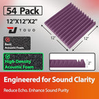 54 Pack Acoustic Panels – Sound Proof Foam Panels - Image 2