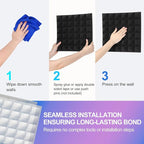 JBER Acoustic Sound Foam Panels, 24 Pack 2" X 12" X 12" Blue and Black - Image 5