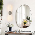 Indoi Brushed Nickel Wall Sconces, Hardwired Bathroom Sconces Vanity Light - Image 5