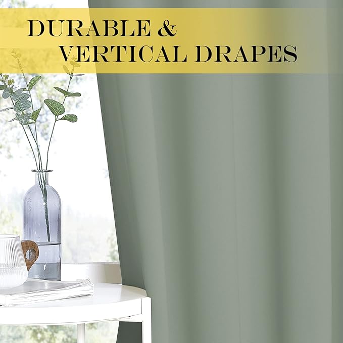 NICETOWN Blackout Sliding Glass Door Curtains, Room Darkening Thermal Insulated - Image 4
