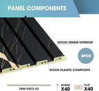 OUZUGIE WPC Acoustic Slat Wall Paneling, Living Room, TV Background, Study Room - Image 4
