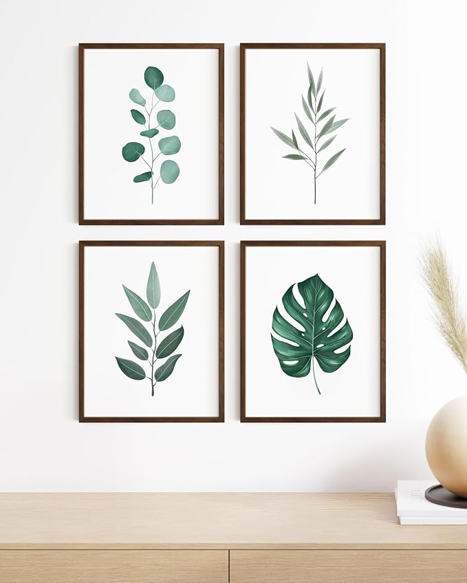 HAUS AND HUES Green Plant Art Print Set of 4-16x20 - Image 5
