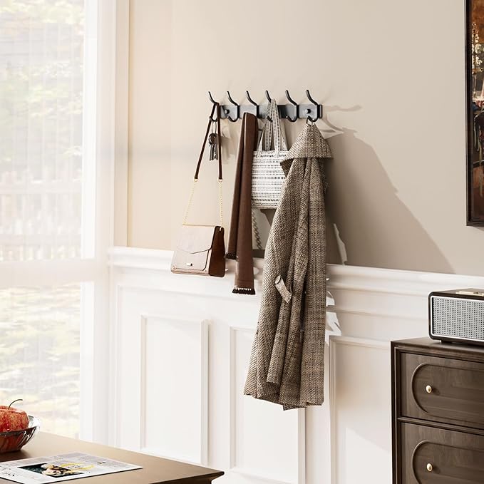 GWAAZXGZ Black Coat Rack Wall Mount - Image 2
