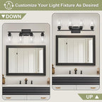Unicozin Modern Bathroom Light Fixtures, 4 Light Vanity Lights Over Mirror - Image 2