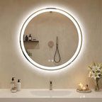 DUMOS 30 Inch Round LED Bathroom Mirror - Image 2