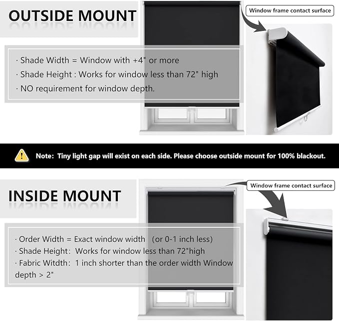 Cordless Roller Shades Blackout Blinds - Image 6