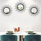 3 Pack Metal Mirrors for Wall Sunburst Wall Mirrors Home Décor Decorative - Image 5