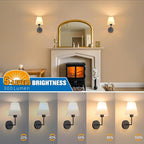 NIORSUN 13.8 inch Battery Operated Wall Sconce Set of 2, 9 Colors Wireless - Image 5