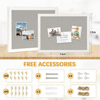 DOLLAR BOSS Cork Boards with Linen 2-Pack 16''X 12'' Cork Board - Image 5