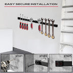 SEDY Magnetic Tool Holder Storage Organizer: 7-Piece Garage Wall Mount Rack - Image 4